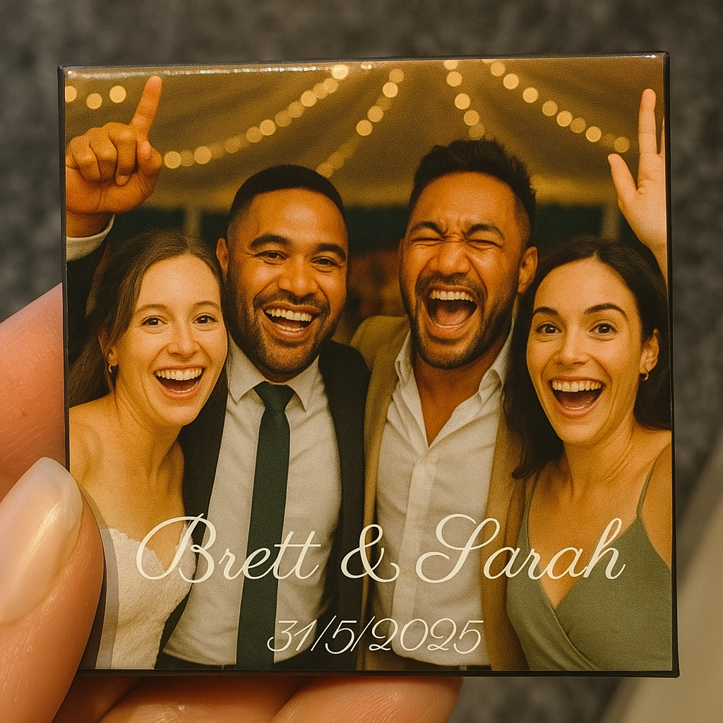 Event Hire – Custom Photo Magnet Bar (2 Hours, 40 Magnets Included)