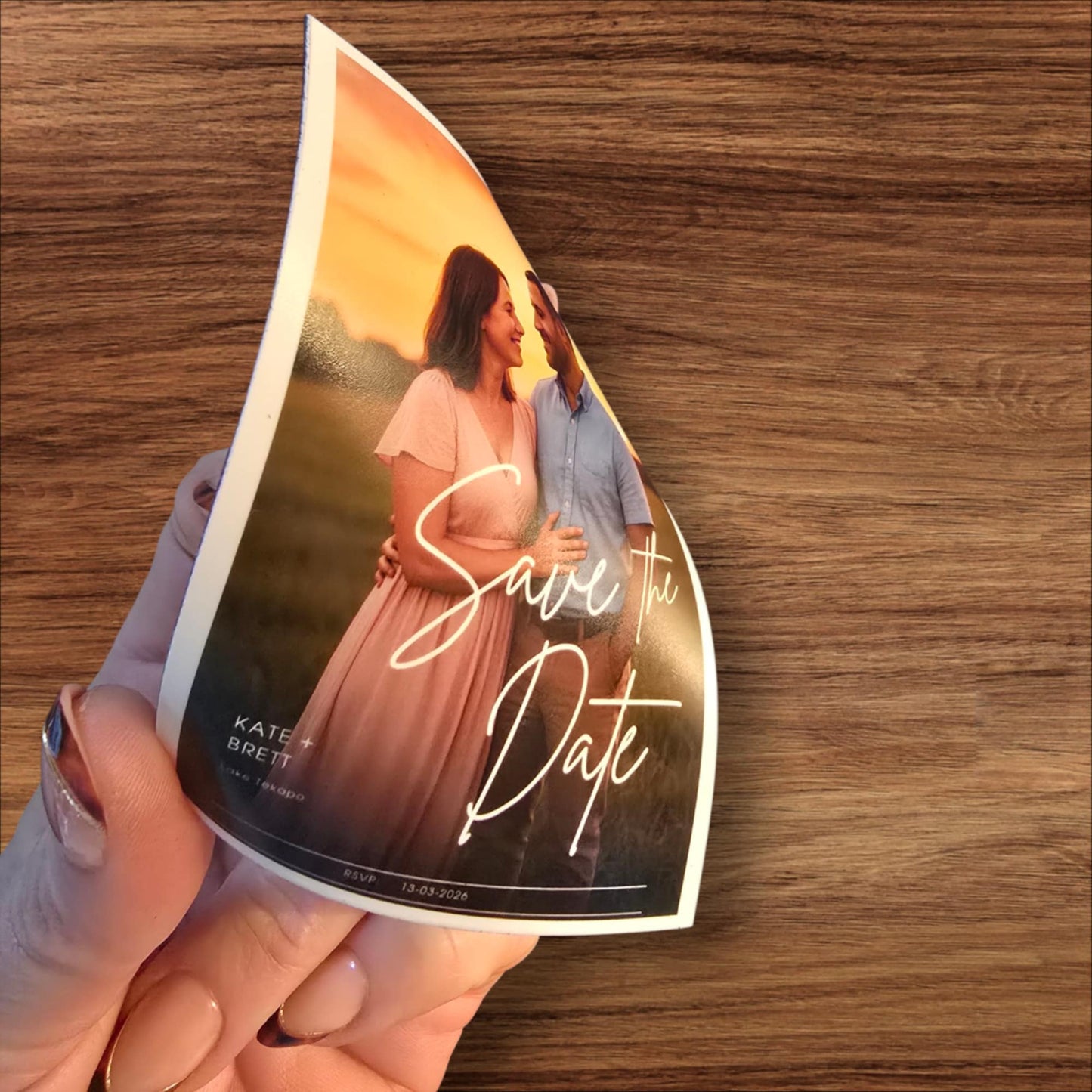 Custom Save the Date Magnets – Flexible Photo Magnet (min 10) - Large size 10x13.5cm