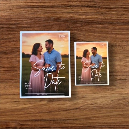 Custom Save the Date Magnets – Flexible Photo Magnet (min 10) - Large size 10x13.5cm