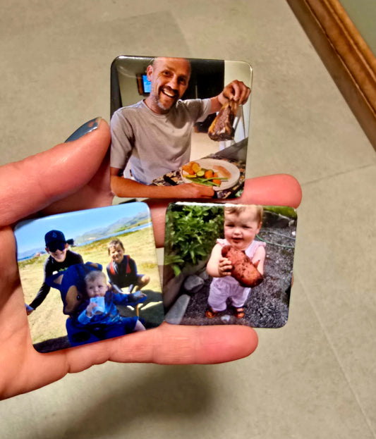 SET OF 3 ROUND CORNER CUSTOM PHOTO MAGNETS